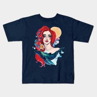 Whale girl Kids T-Shirt